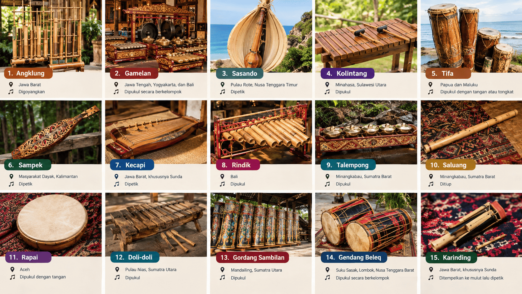 Alat Musik Tradisional Indonesia